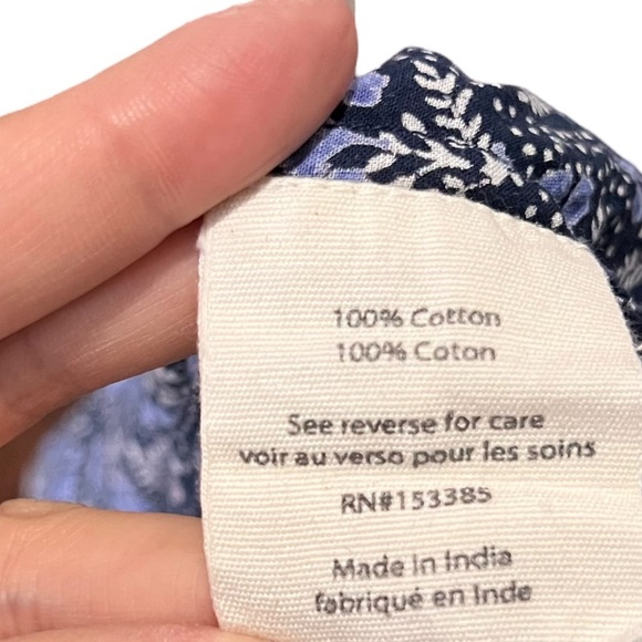 VOLOSHIN Cropped Indigo Blue Floral Crop Top Size XS - Picture 13 of 13